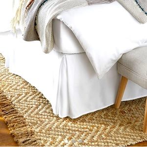 Pleated Bed Skirt in bright white